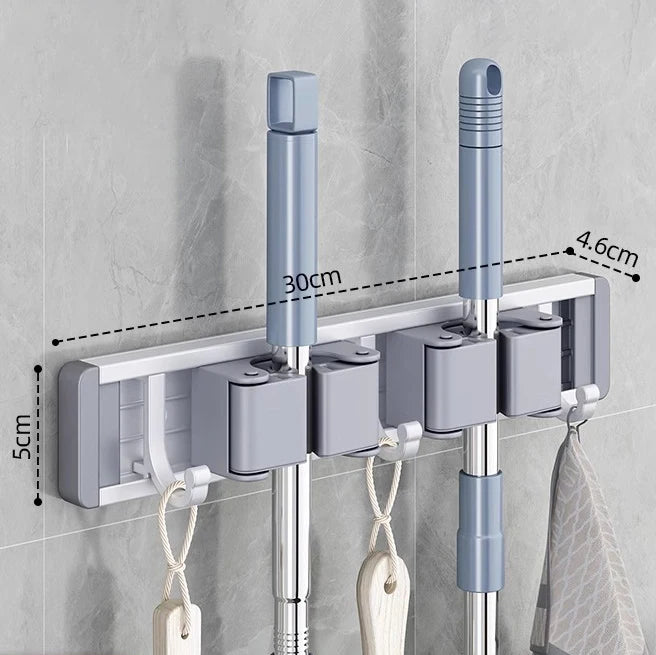 Wall-Mounted Mop & Broom Holder