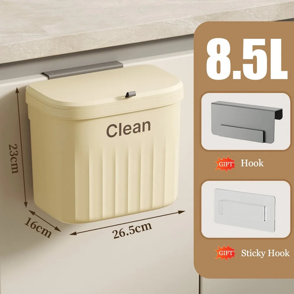 Wall-Mounted Bathroom Trash Bin