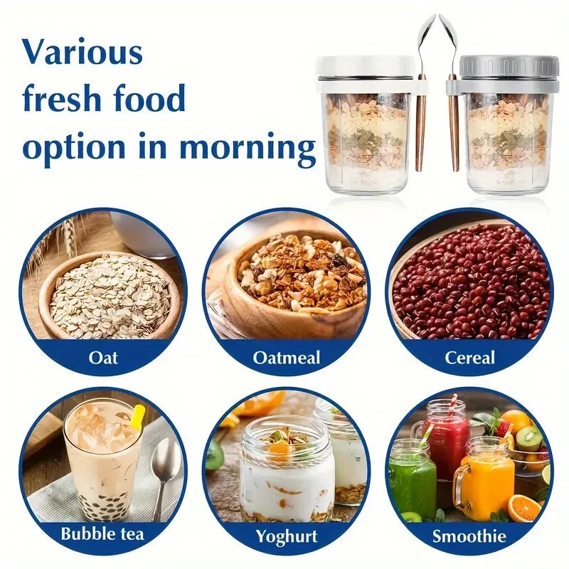 350ML Glass Overnight Oat Cup