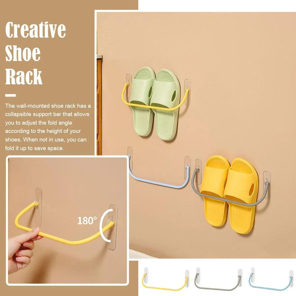 Wall-Mounted Shoe and Towel Rack