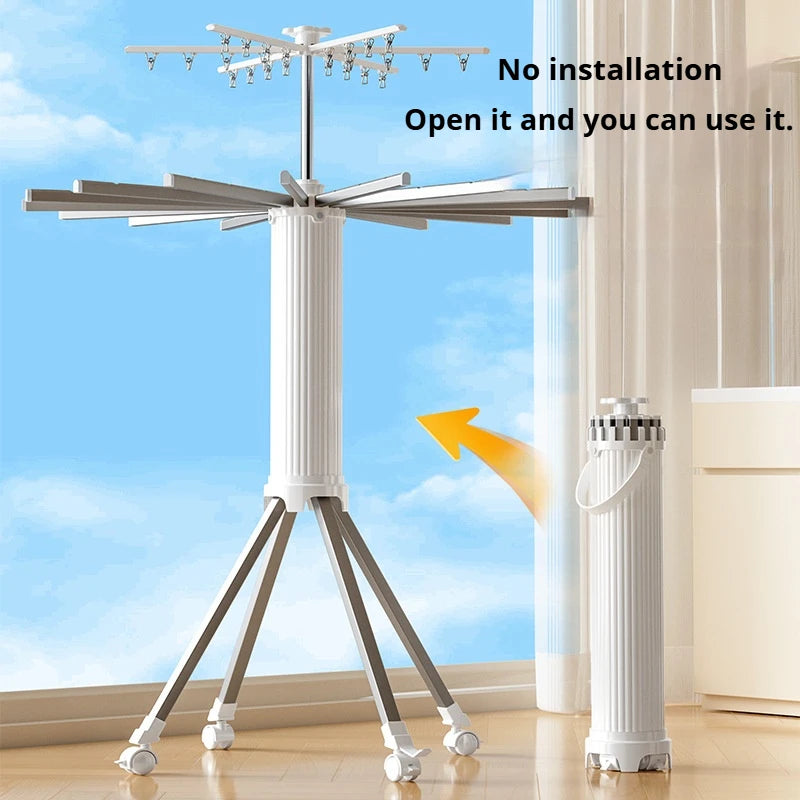 Foldable Rotary Clothes Hanger