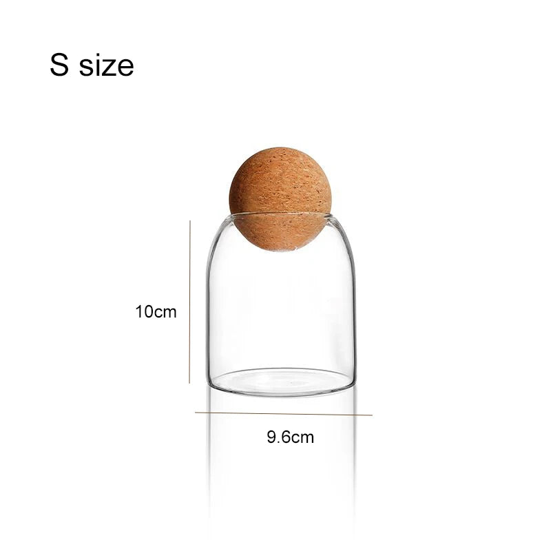 Glass Storage Jar with Wooden Lid