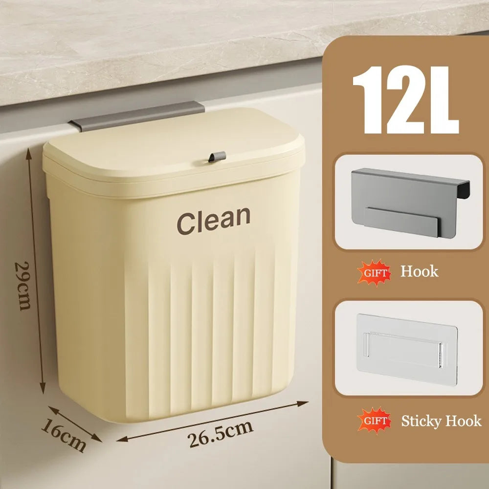 Wall-Mounted Bathroom Trash Bin