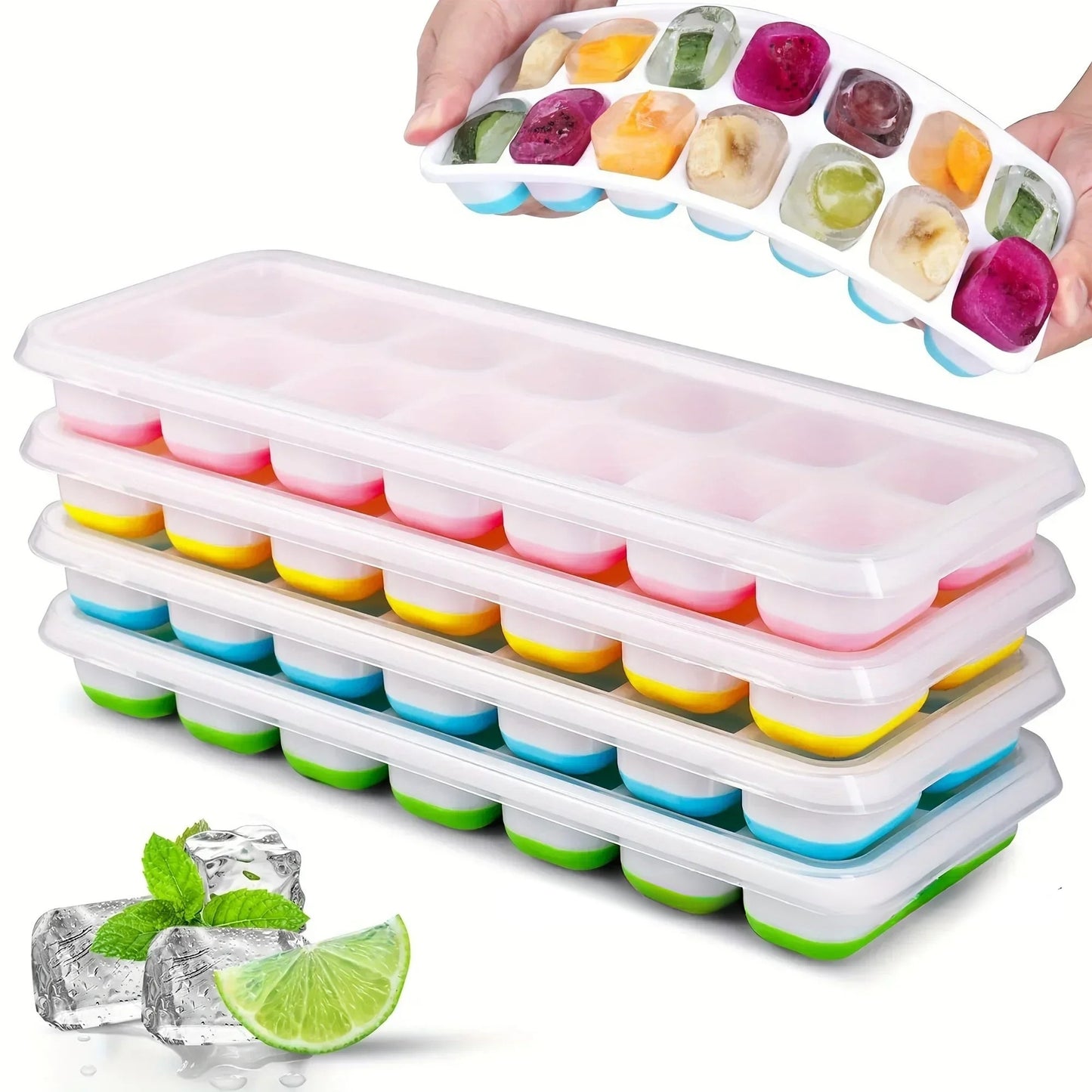 Silicone Ice Cube Mold with Lid