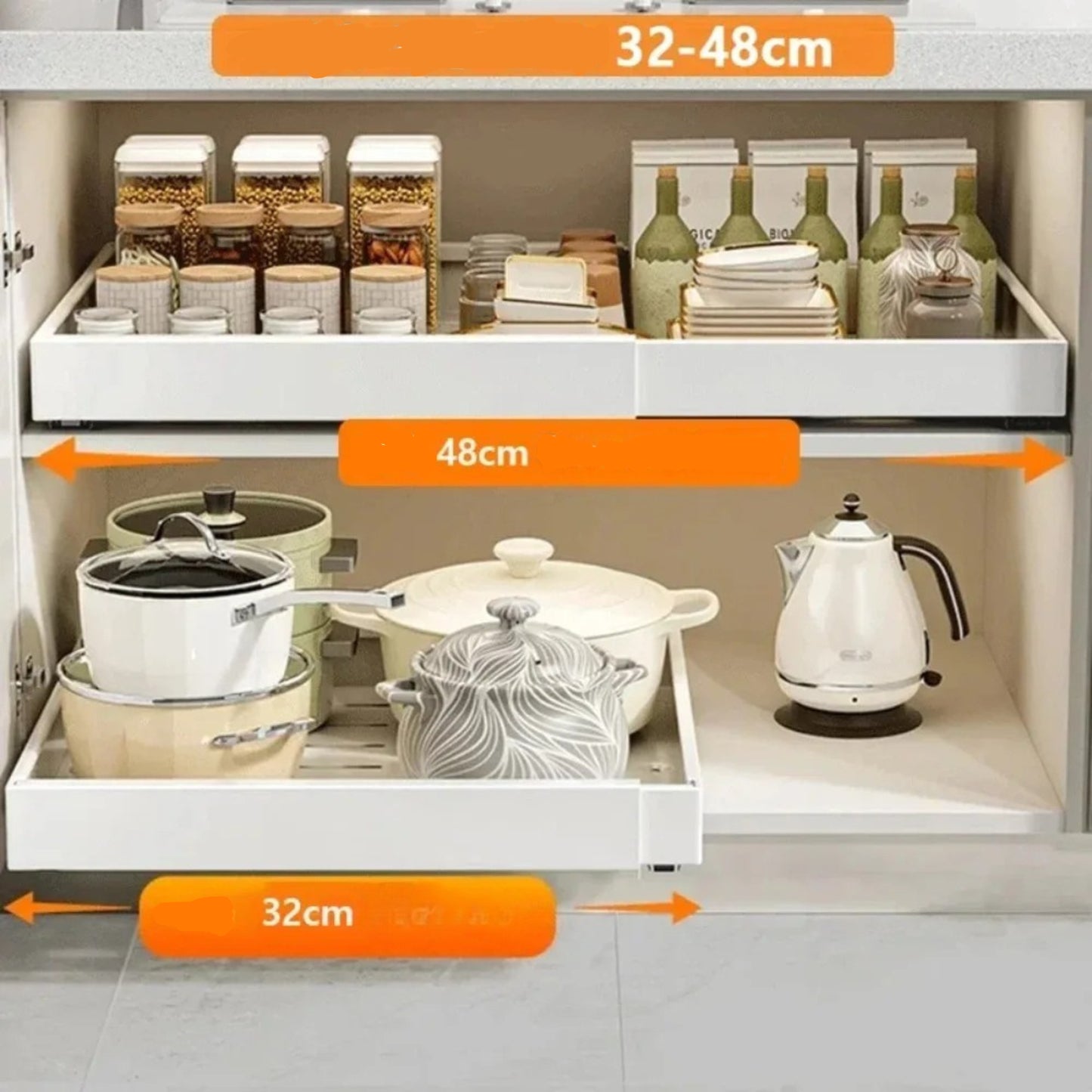 Pull-Out Kitchen Storage Rack