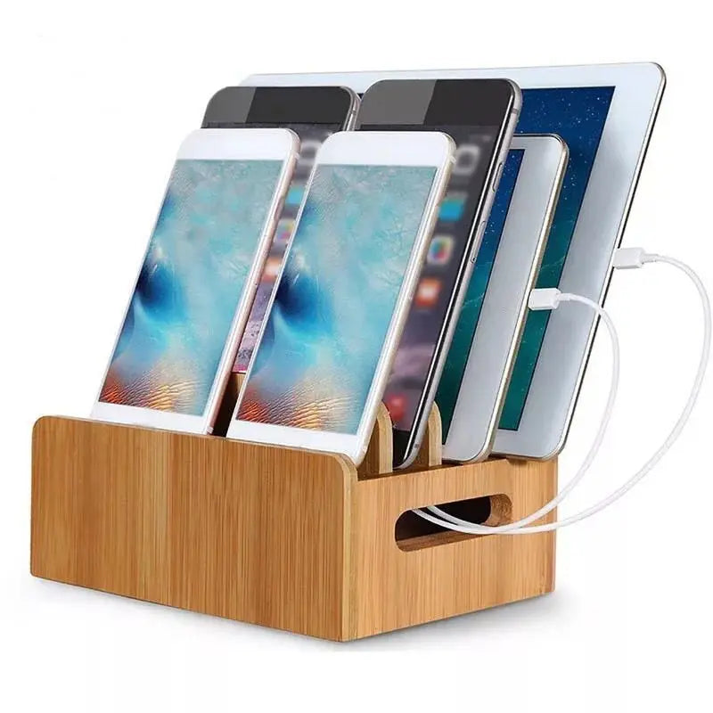 Bamboo Phone & Charging Stand