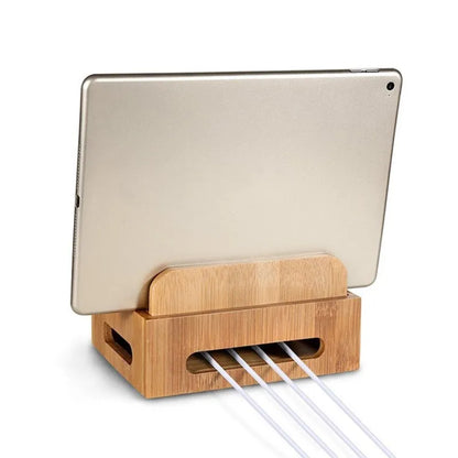 Bamboo Phone & Charging Stand