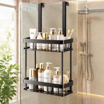 2-Tier Rust-Resistant Over-Door Shower Caddy