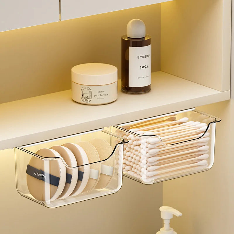 Transparent Suspended Under-Shelf Pull-Out Drawers