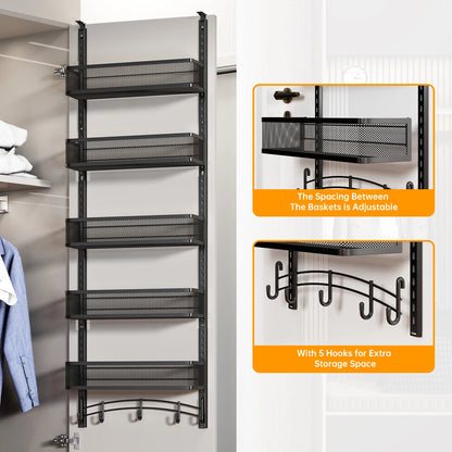 Over-the-Door Multi-Layer Bag and Hat Storage Rack