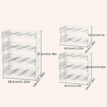 Transparent Stackable Water-Bottle Storage Rack