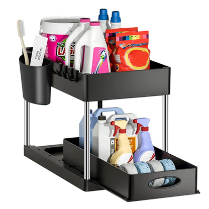 2-Tier Sliding Under-Sink Organizer