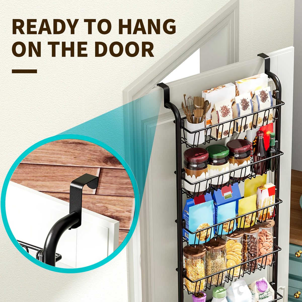 Multi-Layer Over-Door Hanging Storage Baskets