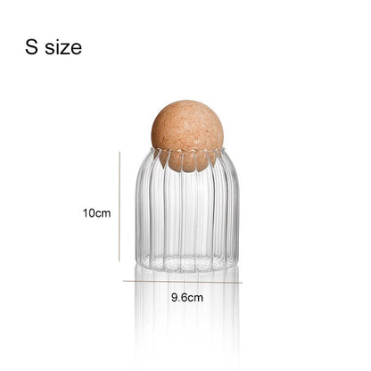 Glass Storage Jar with Wooden Lid