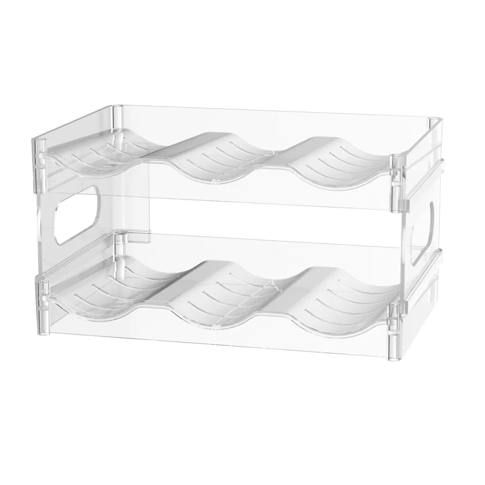 Transparent Stackable Water-Bottle Storage Rack