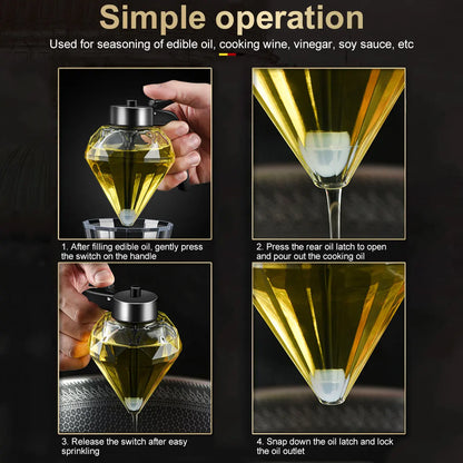 Diamond Glass Honey Dispenser