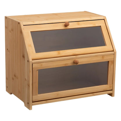 Magnetic Bamboo Bread Box