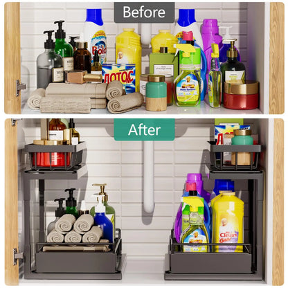 Slim 2-Tier Under-Sink Organizer