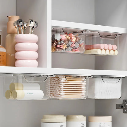 Transparent Suspended Under-Shelf Pull-Out Drawers