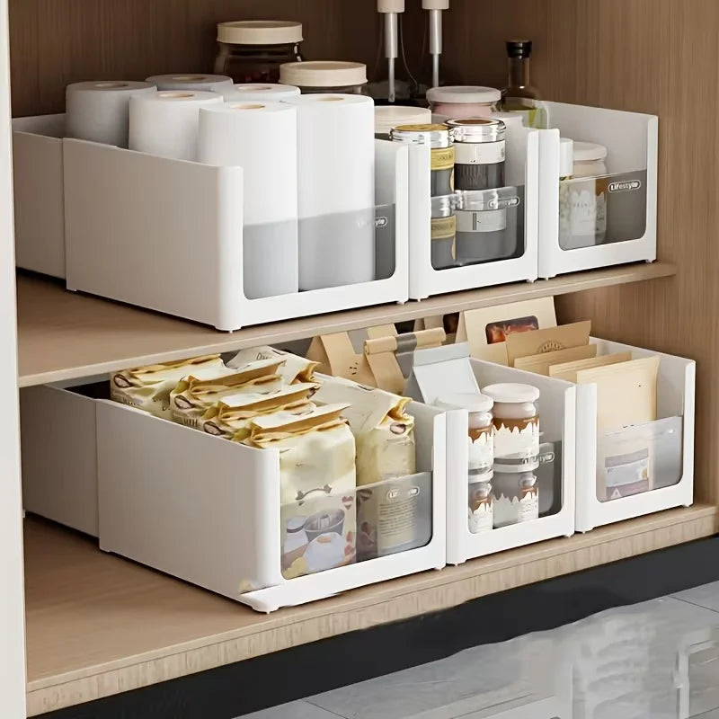Transparent Cabinet Drawer-Style Storage Basket