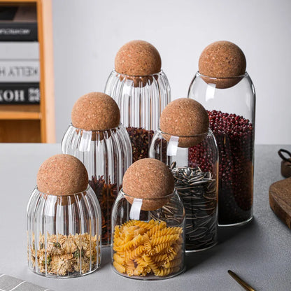 Glass Storage Jar with Wooden Lid