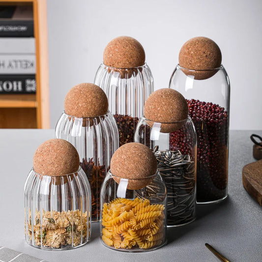 Glass Storage Jar with Wooden Lid