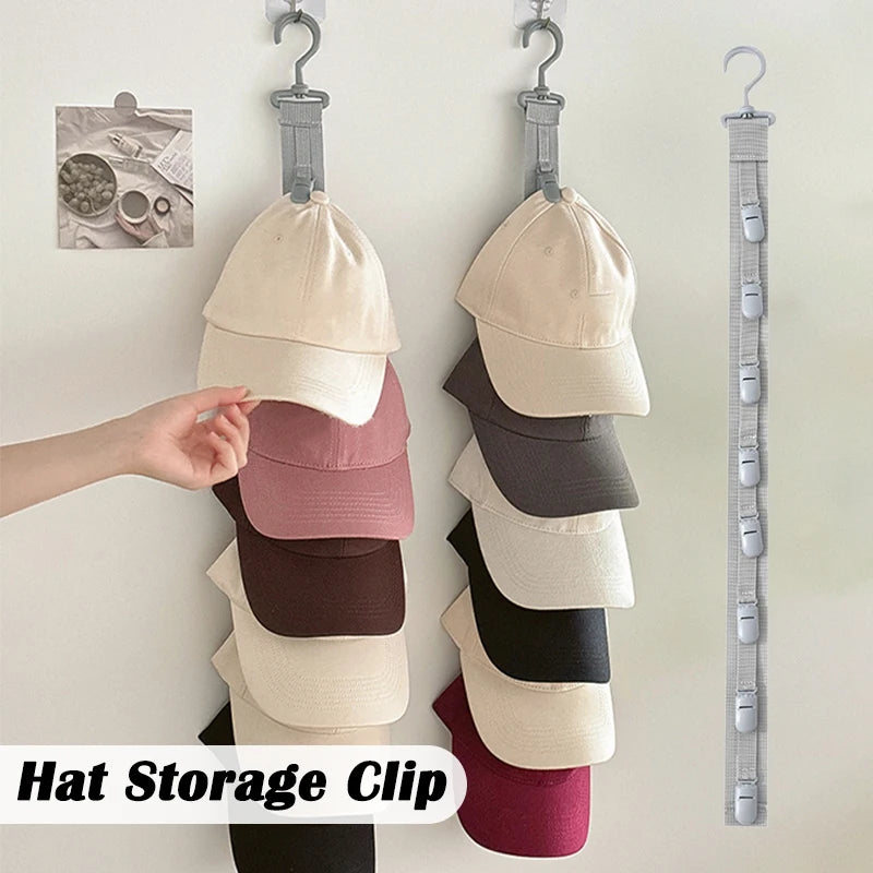 Vertical Hat Storage Hanger with 4/8 Clips