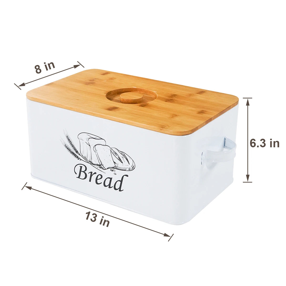 Bread Storage Box with Bamboo Lid