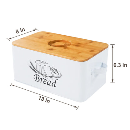 Bread Storage Box with Bamboo Lid