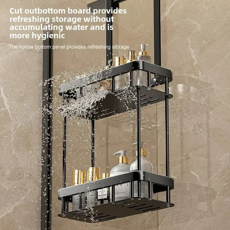 2-Tier Rust-Resistant Over-Door Shower Caddy