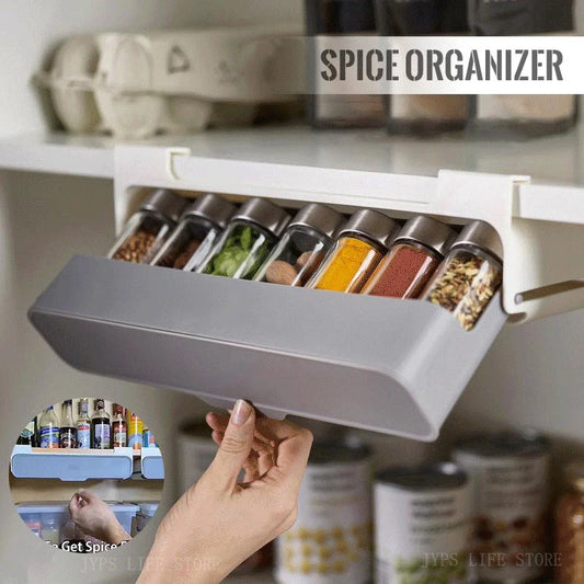 Wall-Mounted Spice Storage Rack