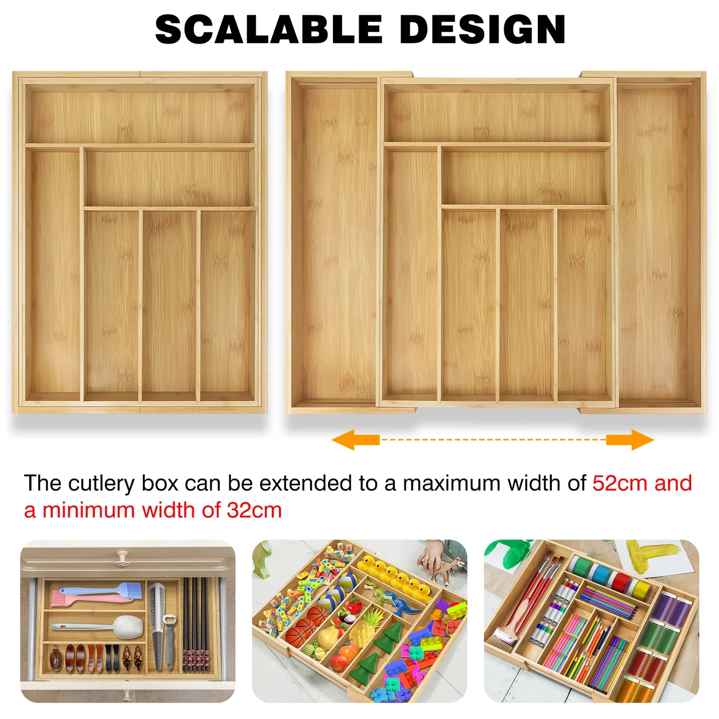 Cutlery Drawer Organizer Tray