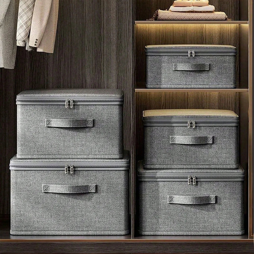 Foldable Stackable Fabric Wardrobe Storage Boxes