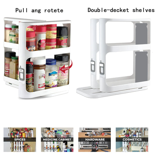 2-Tier Rotatable Storage Rack