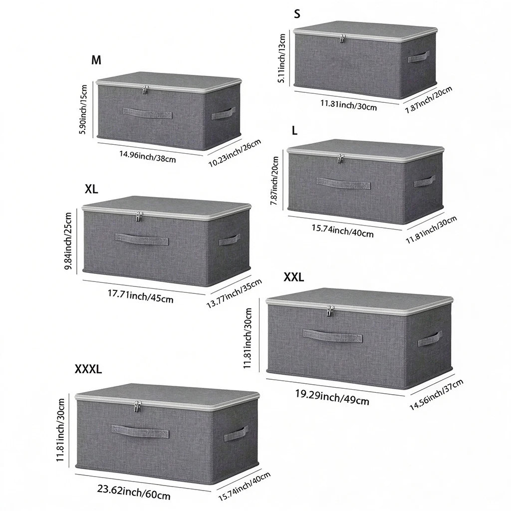 Foldable Stackable Fabric Wardrobe Storage Boxes