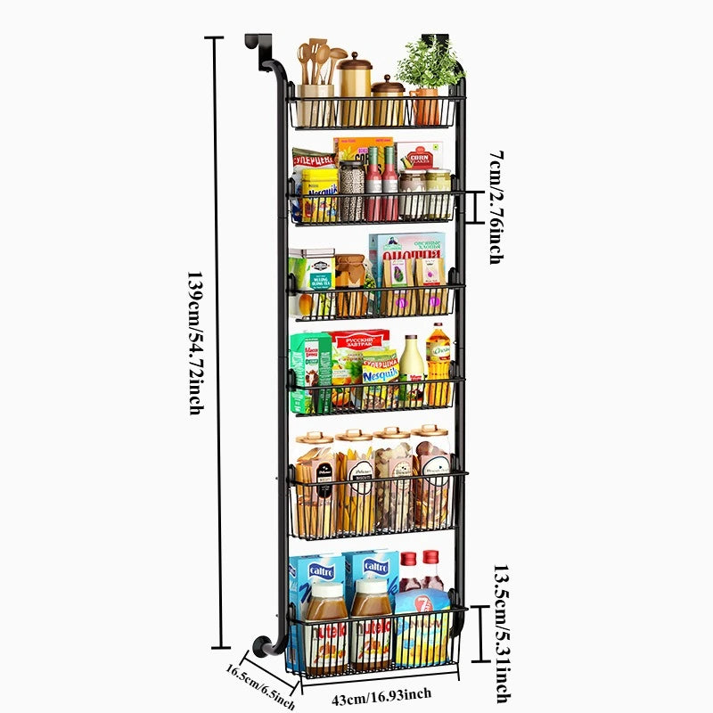 Multi-Layer Over-Door Hanging Storage Baskets