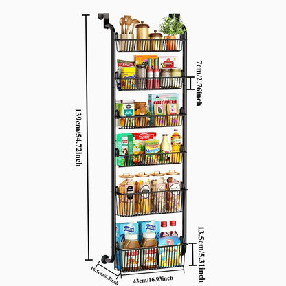 Multi-Layer Over-Door Hanging Storage Baskets