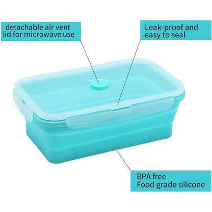 4-Piece Collapsible Silicone Food Containers