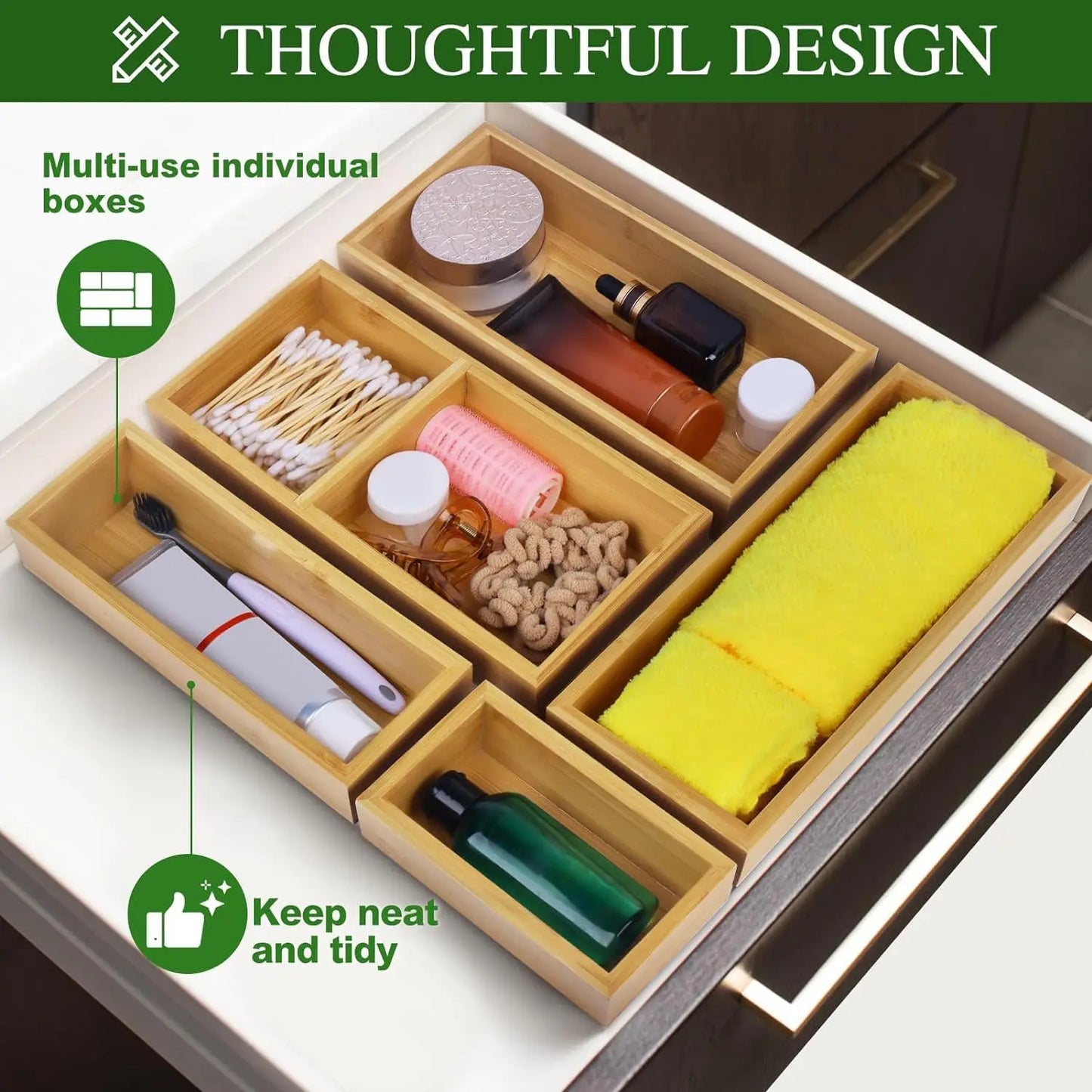 Bamboo Desktop Storage Box