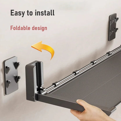 Folding Spice Rack with Hooks