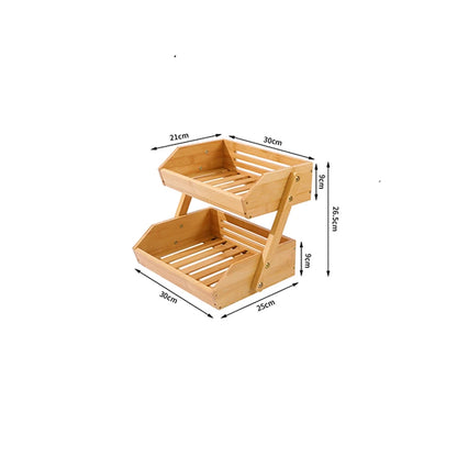 2-Tier Bamboo Fruit Basket
