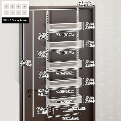 Over-the-Door Multi-Layer Bag and Hat Storage Rack