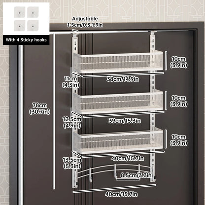 Over-the-Door Multi-Layer Bag and Hat Storage Rack