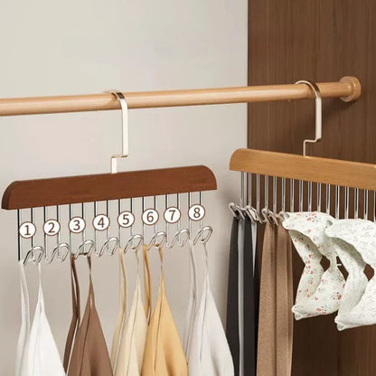 8 Hooks Multi-Functional Wooden Hanger