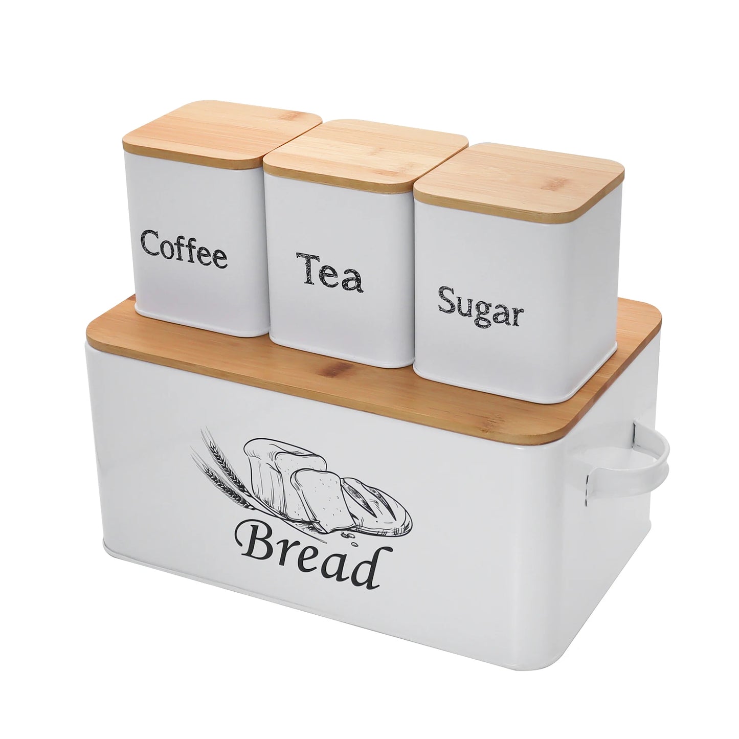 Bread Storage Box with Bamboo Lid