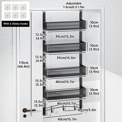 Over-the-Door Multi-Layer Bag and Hat Storage Rack