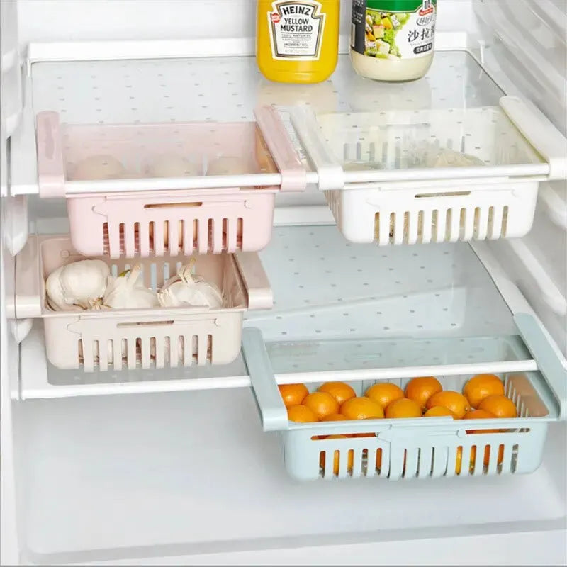 Flexible Expandable Fridge Drawer Basket