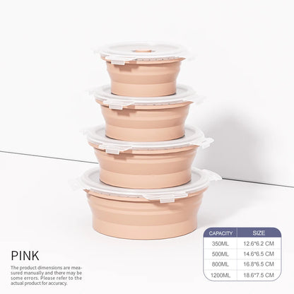 Collapsible Silicone Lunch Box Set