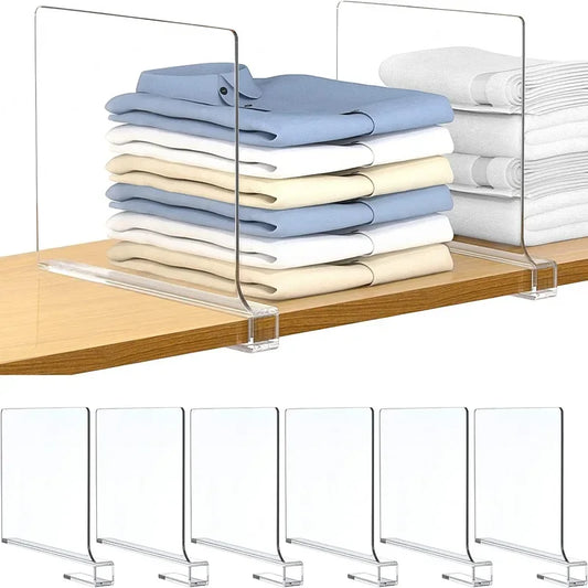 Transparent Closet Shelf Dividers