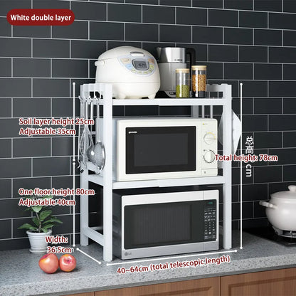 Retractable Multi-Layer Kitchen Shelf